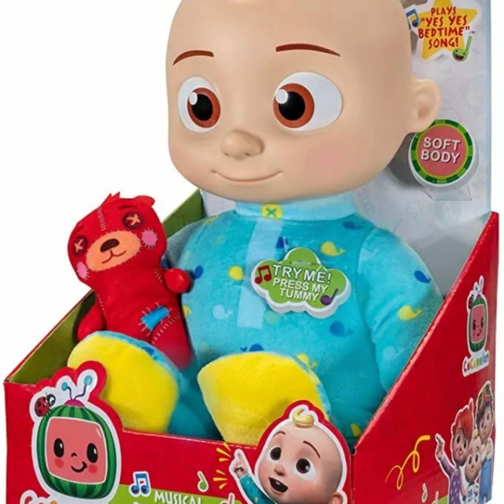 Cocomelon Doll Plush Roto JJ Bedtime Soft 10" Sing